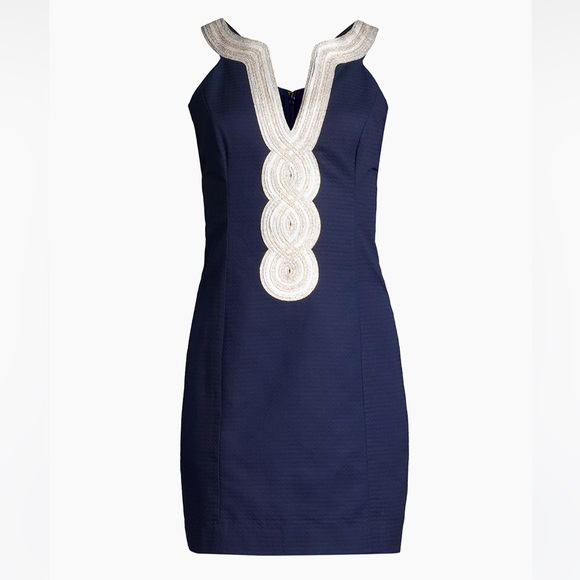 LILLY PULITZER VALLI SHIFT DRESS IN TRUE NAVY ~ NWT - Picture 3 of 15